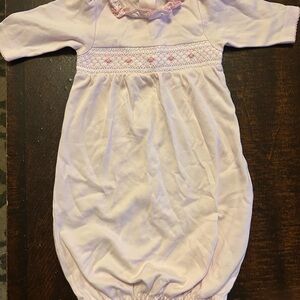 Kissy Kissy Pink Smocked Gown